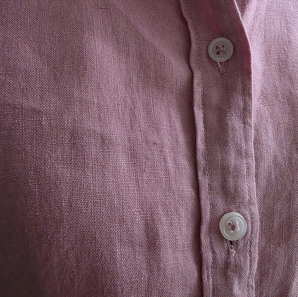 Quince 100% European Linen Mauve Pink Shirt S NWOT - Picture 5 of 7